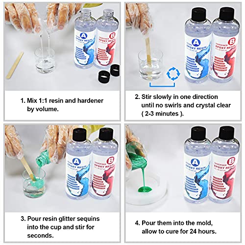 Magicdo Epoxy Resin Kit Crystal Clear Art Resin Kit Food Safe Casting