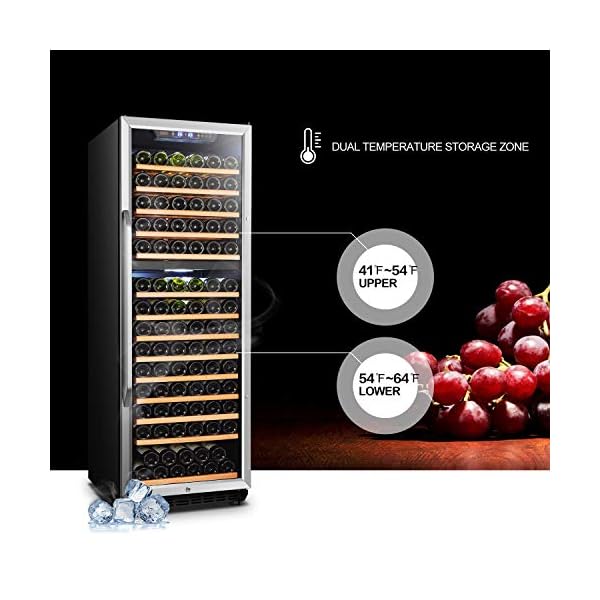 Lanbo-Dual-Zone-Compressor-Red-Wine-Cooler-with-Wooden-Shelves-160-Bottles