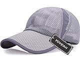 YOYEAH Men and Women Snapback Baseball Cap Sun Hat Outdoor Sports Mesh Hat Light Gray
