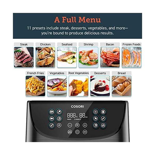 COSORI-Air-Fryer-Oven-with-Rapid-Air-Circulation-100-Recipes-Cookbook-35L-Air-Fryers-for-Home-Use-with-One-Touch-Digital-Screen-11-Cooking-Presets-Nonstick-BasketShake-Remind-1500W COSORI Air Fryer Oven with Rapid Air Circulation, 100 Recipes Cookbook, 3.5L Air Fryers for Home Use with One-Touch…