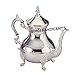Luxury Moroccan Chrome Plated Mirror Finish Brass Teapot Coffee Kettle Silverware Pitcher Handmade Silver 850 ML / 27.5 Ounce With Presentation Velvet Bag Best Gifts On Christmas Wedding Housewarming