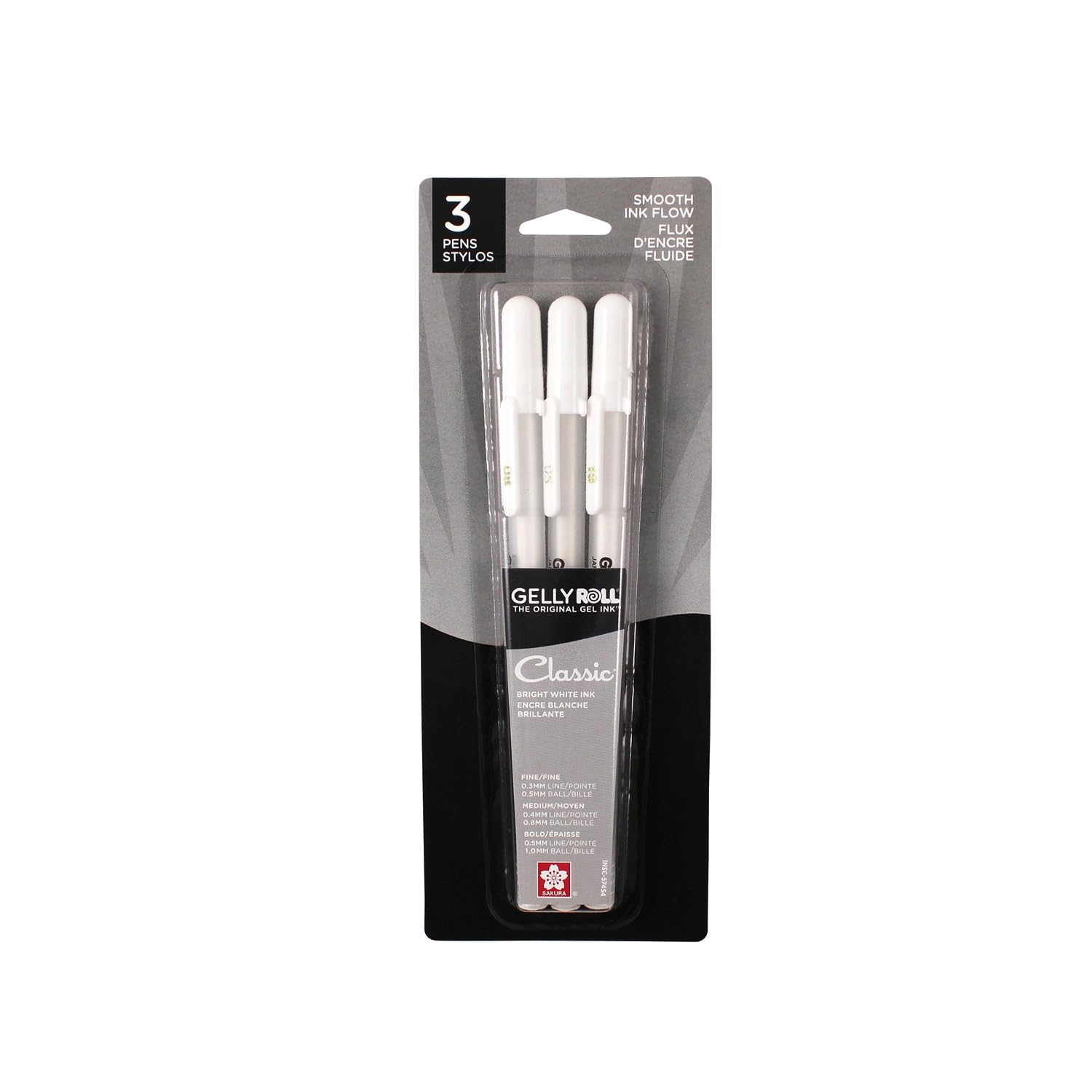 SAKURA Gelly Roll Classic Bold Point Pens 3/Pkg-White