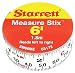 Starrett SM66ME Adhesive Tape Measure, 3/4" Width, 6' Length
