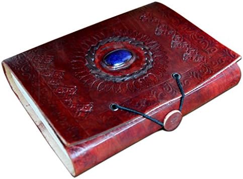 Adimani Handmade Brown Leather Diary/Travel Writing Journal Notebook with Strap/Refillable- Size 7x5 inches Thoughtful Gift