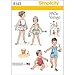 Simplicity 8143 Vintage Playsuit Baby Clothes Sewing Pattern, XXS-L