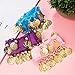 Zhanmai 6 Pairs Belly Dance Wrist Ankle Cuffs Bracelets Chiffon Gold Coin Belly Dance Costume Accessory (Deep Purple, Sapphire Blue, Lake Blue, Pink, Red, Black)