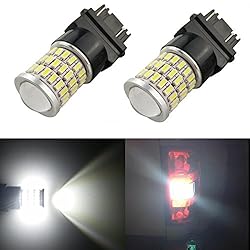 See iBrightstar Newest 9-30V Super Bright Low Power 3156 3157 3057 4157 LED Bulbs with Projector Replacement for Back Up Reverse Lights,Tail Brake Lights,Turn Signal Lights,Xenon White(6500K) Details