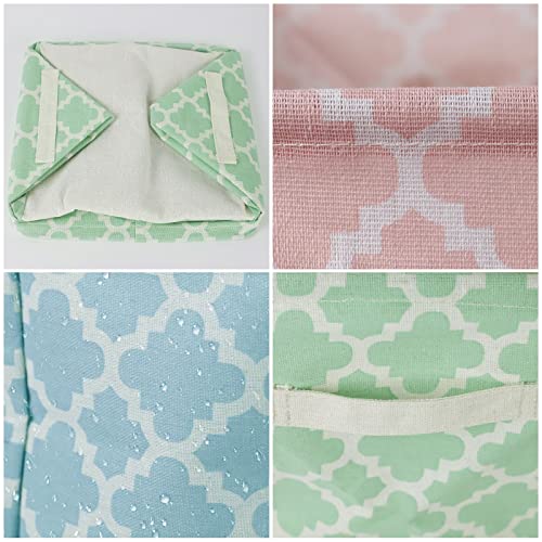 11x11x11 Cube Storage Bin Baskets, Collapsible Canvas Nursery Baskets with Handles, Cube Fabric Storage Boxes for Kids\' Toy, Laundry, Clothing, Books, 6 Pack, Multicolor