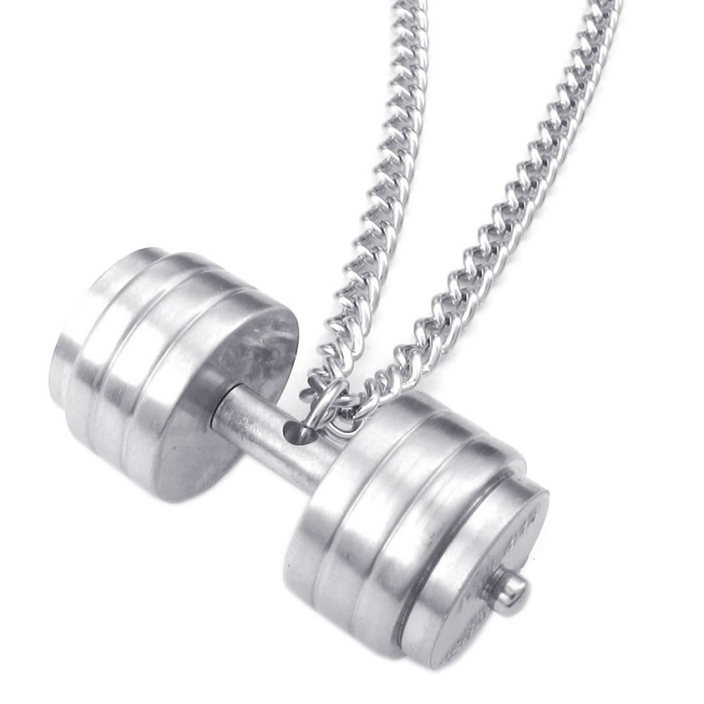 KONOV Schmuck HerrenKette, Legierung Neuheit Hantel