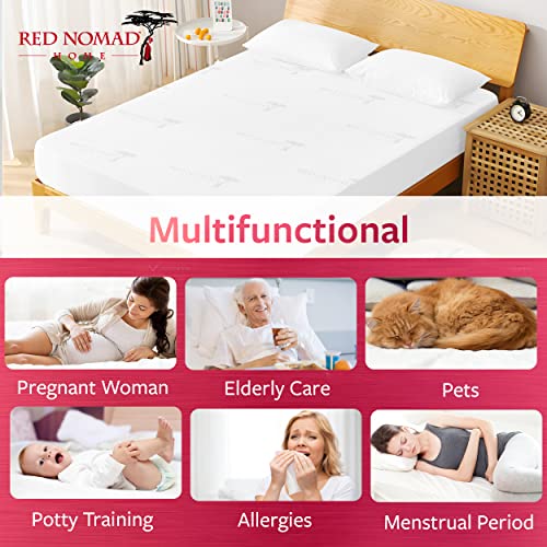 Red Nomad Waterproof Mattress Protector, Complete Bed Mattress Cover