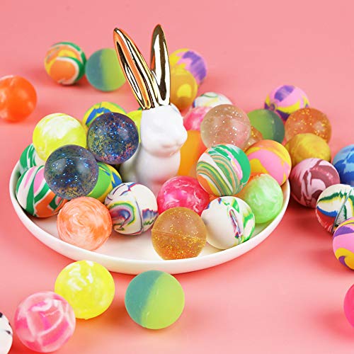 HAKACC Flummis, 50 Stück 25mm Flummis Springball Gummiball Hüpfball Mitgebsel Tombola Kindergeburtstag