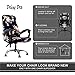 Deisy Dee Computer Office Chair Covers for Stretch Universal Rotating Chair Desk Chairs ONLY Chair Covers (Brown Flower, Medium)