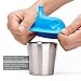 BBBiteme Baby Sippy Cup Lids - Spill Proof BPA Free Elephant Baby Universal Sipper Silicone Toddlers Sippy Lids Fit Any Cups(3 Replacement Silicone lids and 1 Stainless Steel Cup)
