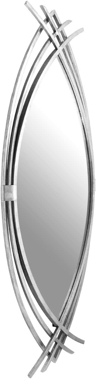 Premier Farran Oval Wall Mirror, Silver Finish - Image 3