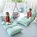 Butterfly Craze Floor Pillow Case, Mattress Bed Lounger Cover, Mermaid Aqua, King Size - Cozy Seating Solution for Kids & Adults, Recliner Cushion, for Reading, TV Time (Pillow Not Included)