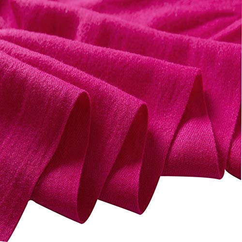 Bellonesc Cashmere Scarf Shawls for Women and Men (Rose red)