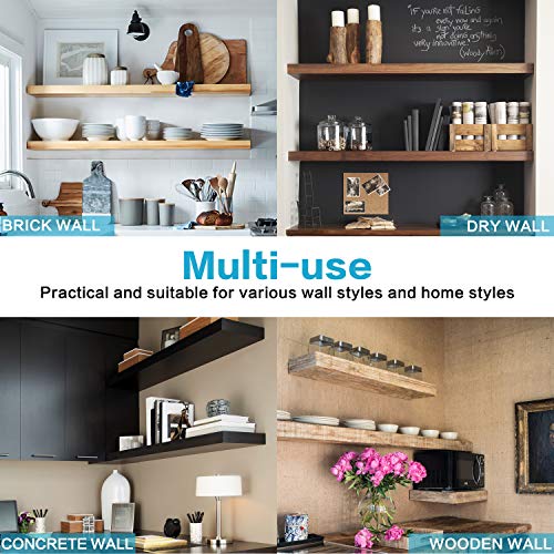 Heavy Duty Floating Shelf Brackets, 8" Hidden Shelf Brackets for