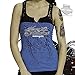Harley-Davidson Womens Dark Ride Foil Studded Lace Yoke Blue Tank