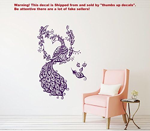 Peacock Decals Peafowl Tail Vinyl Sticker Art Peacock Feather Wall Decals Bedroom Nursery Home Decor Boho Bohemian Bedding T177