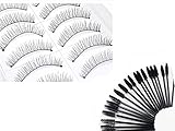 TheWin Pack of 20 Women Daily Party Makeup Fake Eyelash with 25x Lash Brush