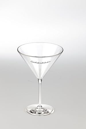 Godskitchen Unbreakable Martini Glasses (1- Piece) - Polycarbonate - Reusable, 8.33 Ounce / 250ml - Premium Quality, Cocktail Glasses