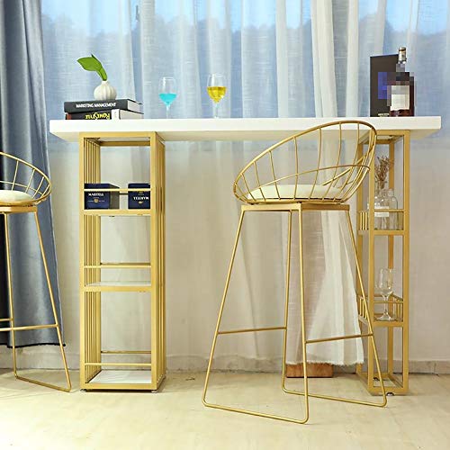 ODDINER Bartisch Wohnzimmer Küche, Theke, Tisch Bistrotisch Frühstück Esstisch Couchtisch WithStorage Regalböden for… – Bild 4