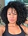 Kalyss Short Big Afro Kinky Curly Wigs for Women Premium Synthetic Hair Wigs with Hair Bangs 150% Density Bouncy and Full Natural Looking Hair Replacement Wig