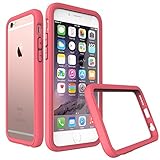 iPhone 6s Plus Case [Coral Pink] RhinoShield CrashGuard Bumper [11 Ft Drop Tested] No Bulk [EggDrop Technology] Thin Lightweight Protection [Includes Back Transparent Skin] Also fit iPhone 6 Plus