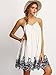 ROMWE Women's Summer Sundress Printed Casual Mini Beach Floral Tunic Dress