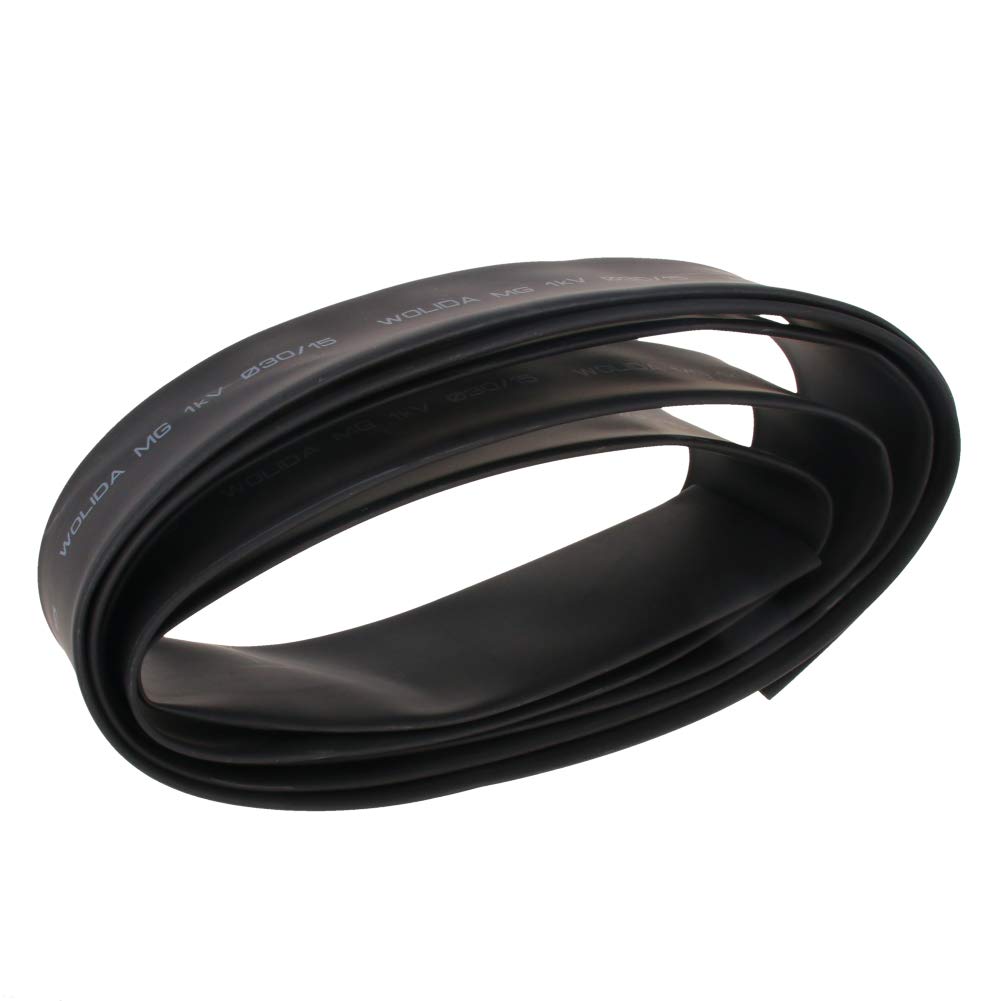 Othmro Heat Shrink Tubing, Cable Sleeve 2m Length, Heat Shrink Wrap Tube Ratio 2:1, Electric Insulation Protection Sleeving, 30mm Dia, Black, 1pc