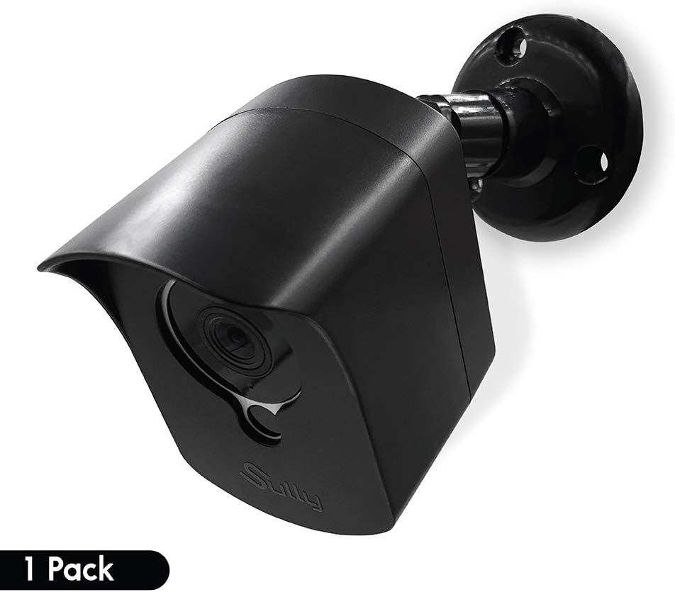 Mounting Kit for Wyze Cam (1 pcs Black) - Outdoor Case for Wyze Camera & v2 1080p Full HD w/Screw Mounts - Wyze Waterproof Cover with Wall Mount Bracket - Solid Housing for Wyze Cams by SULLY