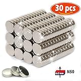 30 PCS Refrigerator Magnets Premium Brushed Nickel Fridge Magnets,Office Magnets,Whiteboard Magnets