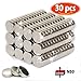 30 PCS Refrigerator Magnets Premium Brushed Nickel Fridge Magnets,Office Magnets,Whiteboard Magnets