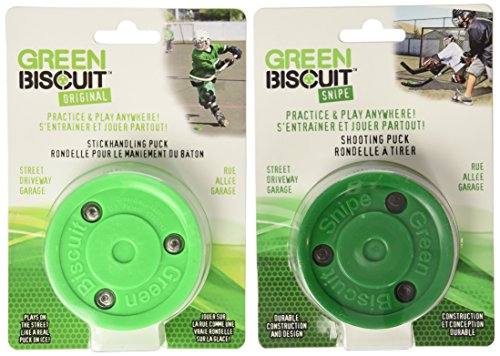 Green Biscuit Shooting and Stick Handling Training Pucks