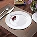 Placemats Set of 6, SIHOHAN Woven Vinyl Non-slip Insulation Table Placemat Washable Placemats for Dining Table Set of 6(Brown)