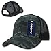 DECKY Camo Flat Bill Trucker Caps, Night/Black
