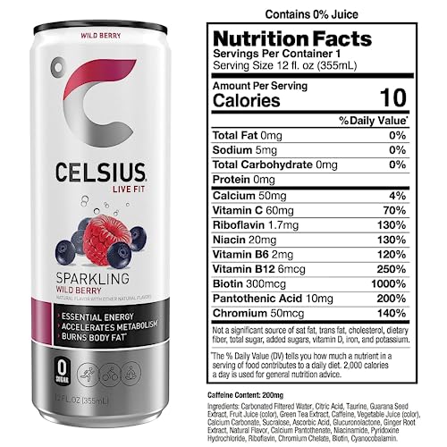 CELSIUS Energy Drink Functional Essential Energy Drink Sparkling