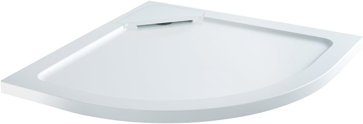 iBathUK 900 x 900 Quadrant Hidden Waste Shower Tray White Stone Resin Acrylic Enclosure