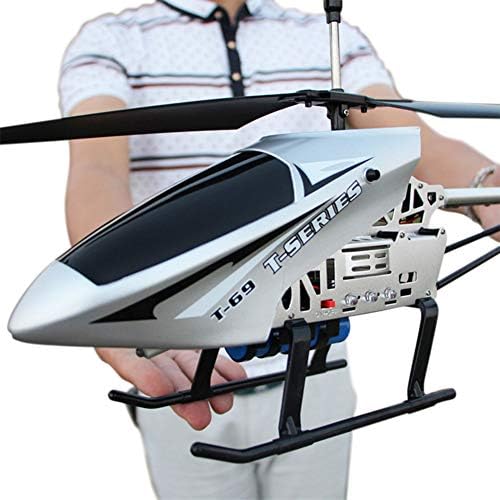 MEMIND Large RC Helicopter 3.5 Channel 80cm Length - Hobbies RC Radio Airplane Toys Children Resistance Children Christmas Best Gifts Easy to Operate Indoor and Outdoor Toys,Silver