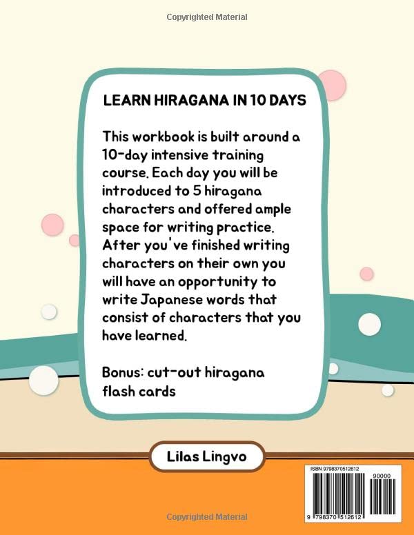 Mua Learn Hiragana in 10 Days: Japanese Writing Workbook for Beginners ...