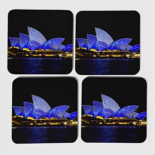 Sydney Opera House Harbour Australia 5 Coasters Multi-Colour 9 x 9 cm Pack of 4