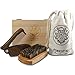 Beard and Mustache Grooming Care Kit - Wooden Folding Comb and Natural Beard Brush for mens Giftbox Premium Care Set for Men Facial Hair Sandalwood Folding Pocket Comb Beech Brush Wooden Box