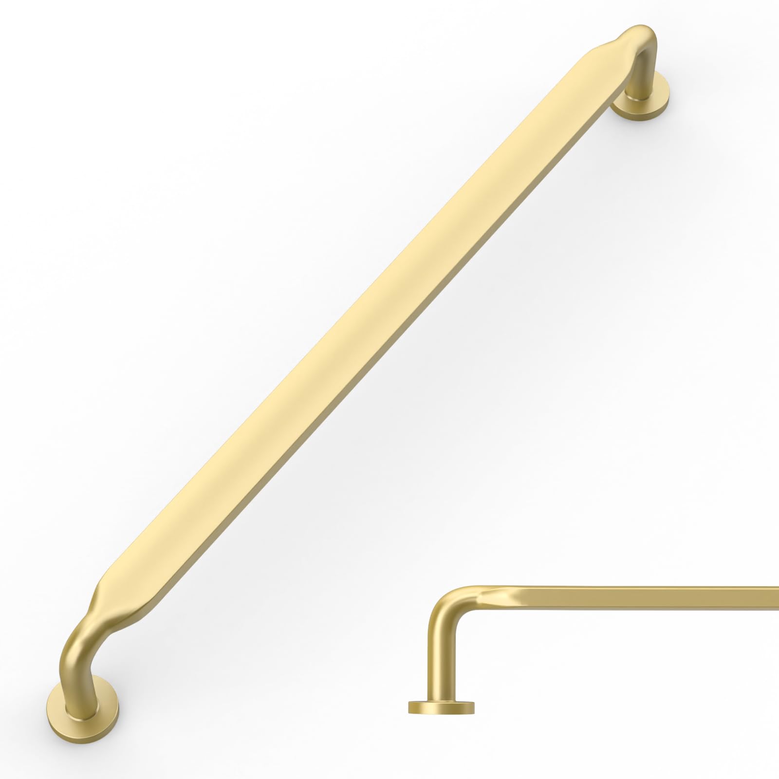 Photo 1 of Amerdeco 10 Pack Brushed Gold Cabinet Pulls 7.5 Inch(192mm) Hole Centers Kitchen Cabinet Handles Solid Zinc Alloy Cabinet Hardware Drawer Pulls ZH0051