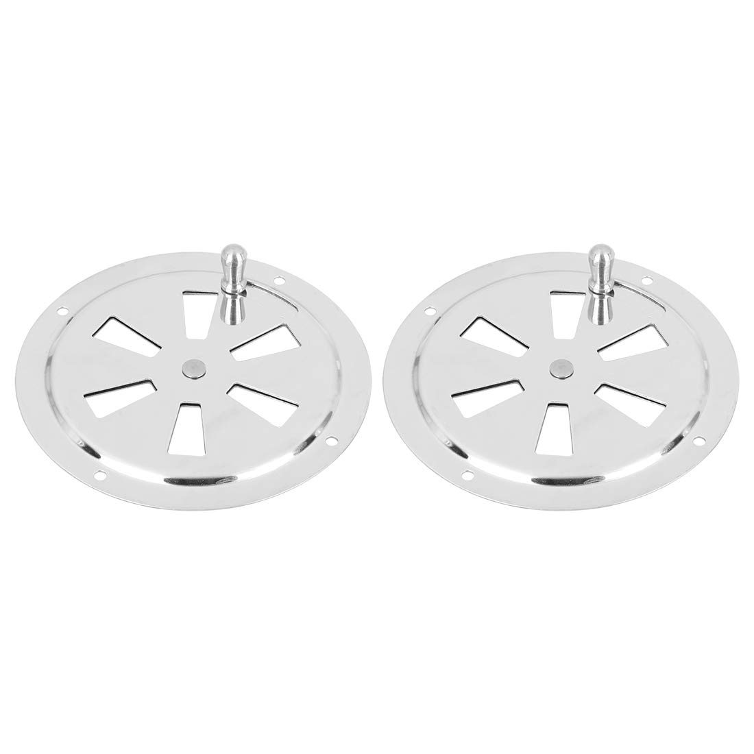 X AUTOHAUX 2pcs 5 Inch Boat Louvered Ventilation Vent 316 Stainless Steel