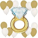Big Dot of Happiness Engagement Ring - Party Balloon Kit