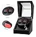 JQUEEN Automatic Watch Winder with Quiet Japanese Mabuchi Motor,Microfiber Leather,Acrylic Sheet,10 Adjustable Modes (Z-Black)