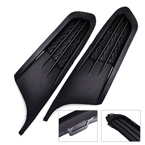 beler 2pcs Black Left & Right Bumper Grille Grill Cover for VW Jetta 2011-2014 5C6 853 665 9B9 5C6 853 666 9B9