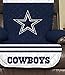 NFL Dallas Cowboys Recliner Reversible Furniture Protector with Elastic Straps, 80-inches by 65-inches