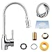 Baban Kitchen Faucet- 360 Degree Swivel Modern Stainless Steel Kitchen Sink Faucet with 720° Universal Single Handle, Hot and Cold Mixer Chrome Plated Bar Sink Faucet One Hole Installation
