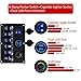 FXC Waterproof Marine Boat Rocker Switch Panel 6 Gang with 4.2A Dual USB Slot Socket + Cigarette Lighter + Voltage Monitor Alarm LED Light for Car Rv Vehicles Truck